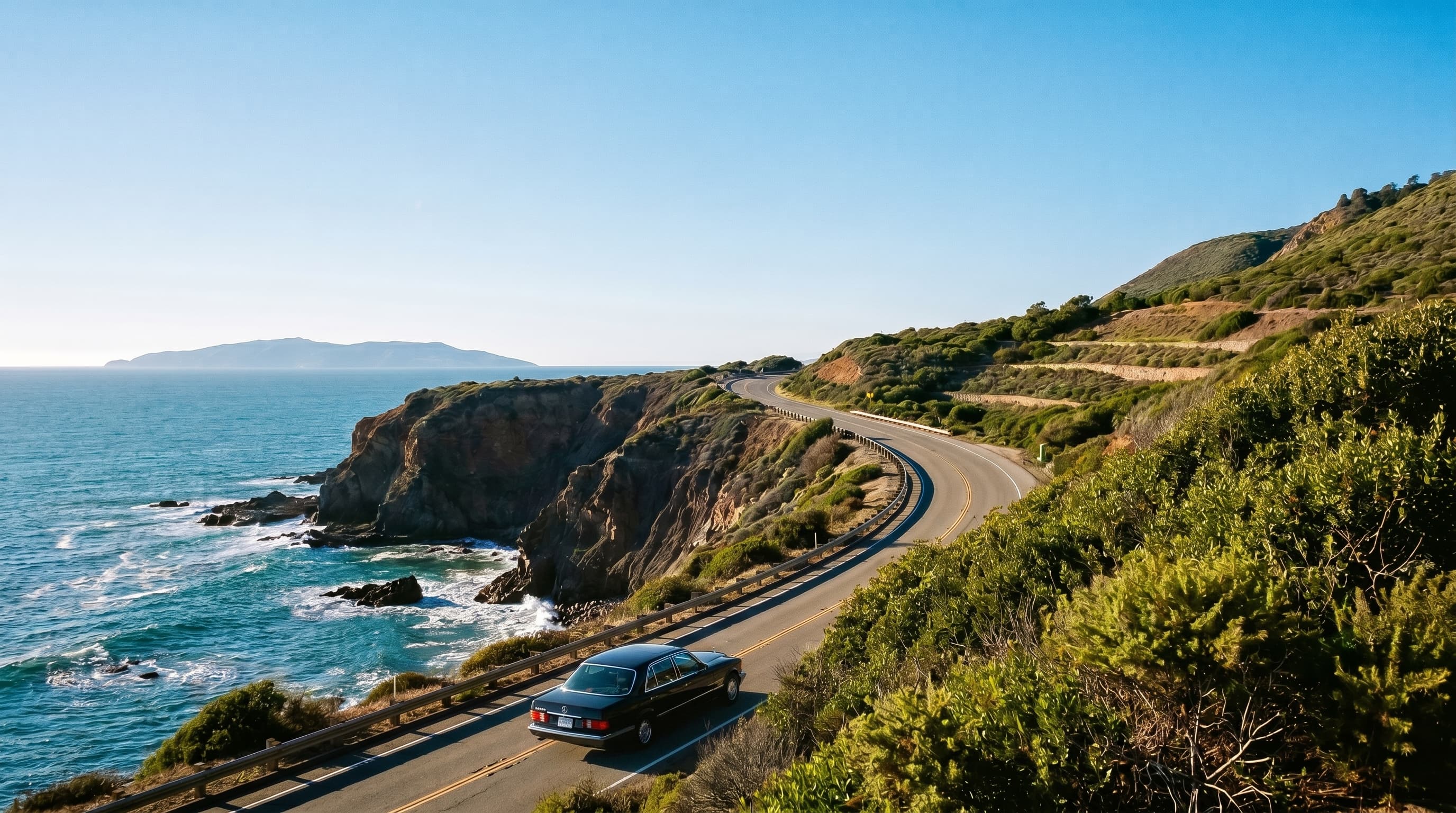 Mercedes-Benz S-Class on the Palos Verdes coast